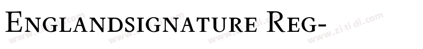 Englandsignature Reg字体转换